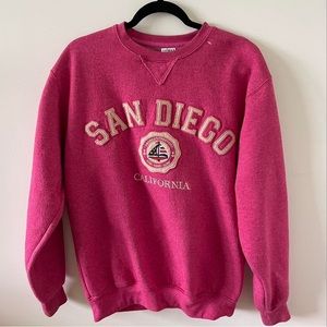 Vintage 2000s Pink San Diego Crewneck Sweatshirt